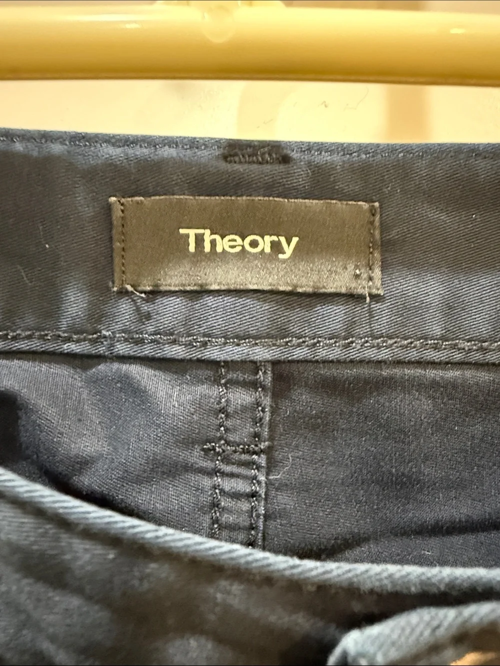 Theory Navy Men's Haydin Straight Slim Chinos
